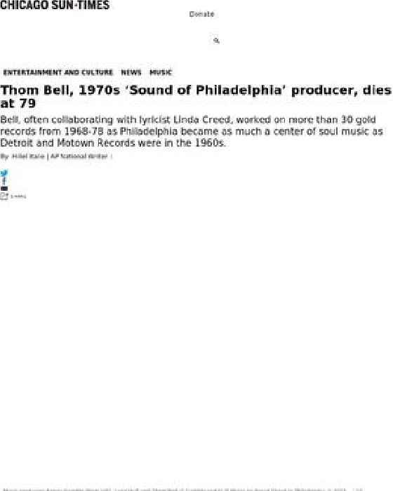 Thom Bell dead: 1970s ‘Sound of Philadelphia’ producer was 79