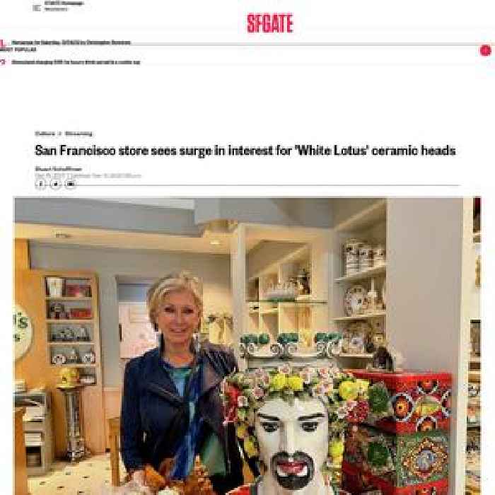 San Francisco store sees surge in interest for 'White Lotus' ceramic heads