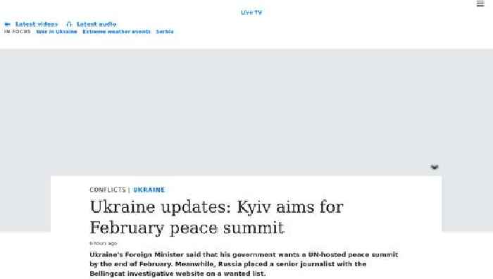 Ukraine updates: Kyiv aims for February peace summit