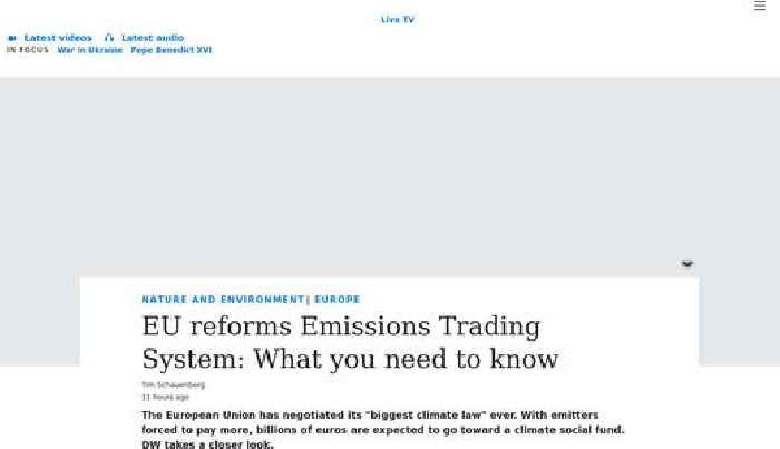 EU reforms Emissions Trading System: What you need to know