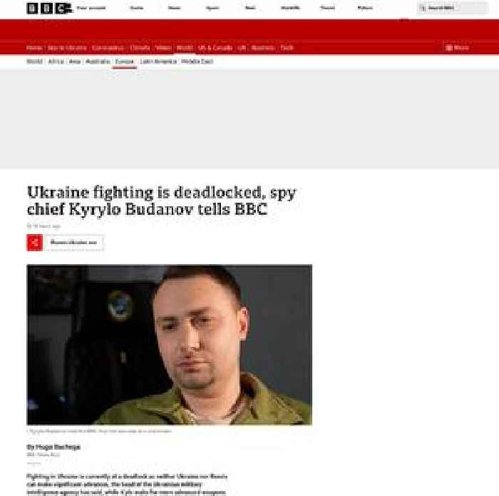 Ukraine fighting is deadlocked, spy chief Kyrylo Budanov tells BBC