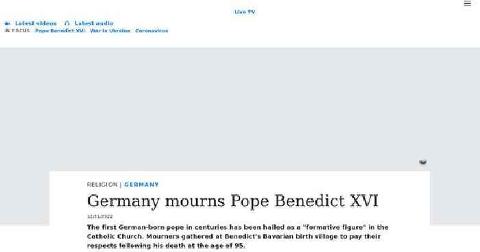 Germany mourns Pope Benedict XVI