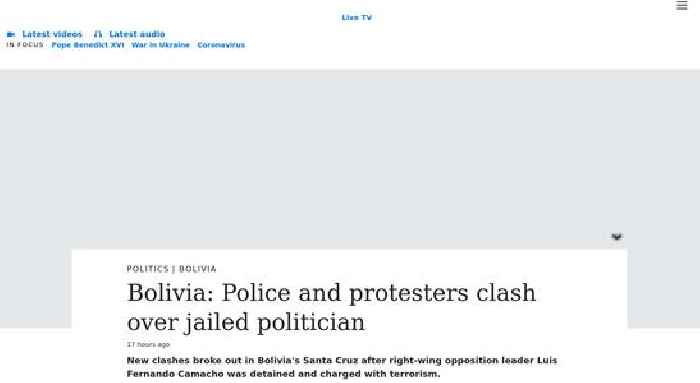 Bolivia: Police and protesters clash over jailed politician