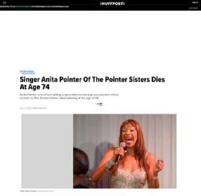 

    Singer Anita Pointer Of The Pointer Sisters Dies At Age 74

