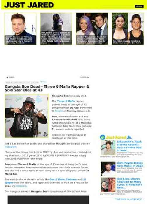 Gangsta Boo Dead - Three 6 Mafia Rapper & Solo Star Dies at 43