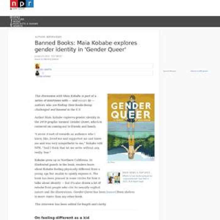 Banned Books: Maia Kobabe explores gender identity in 'Gender Queer'