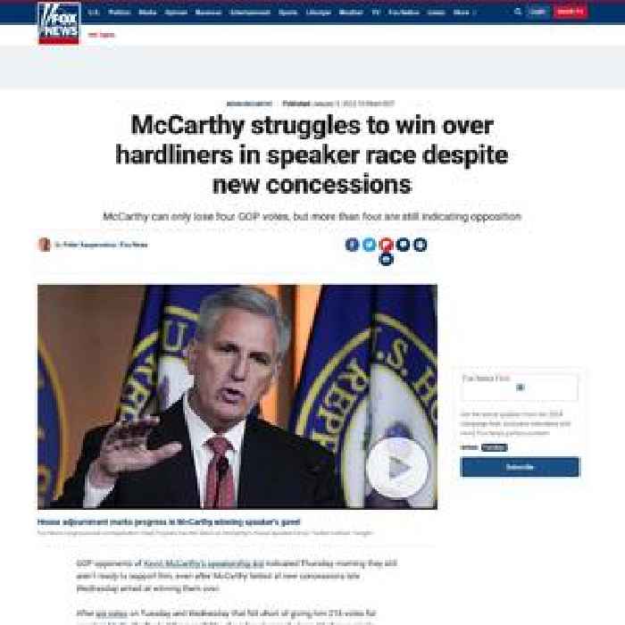 McCarthy struggles to win over hardliners in speaker race despite new concessions