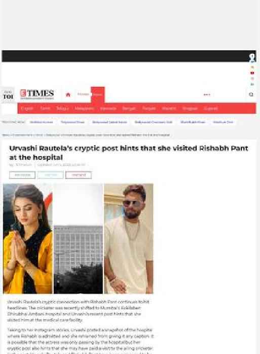 Urvashi pens a cryptic post about Rishabh