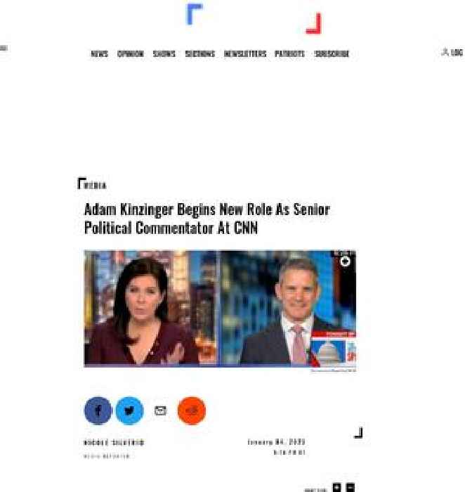 Adam Kinzinger Begins New Role As Senior Political Commentator At CNN