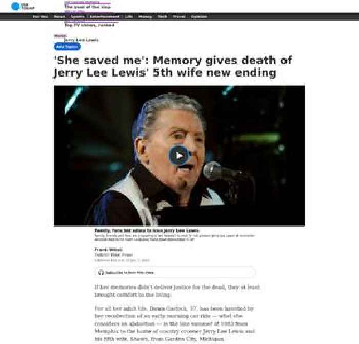'She saved me': Memory gives death of Jerry Lee Lewis' 5th wife new ending