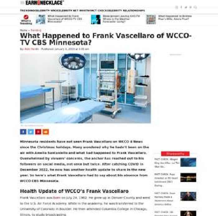 What Happened to Frank Vascellaro of WCCO? One News Page