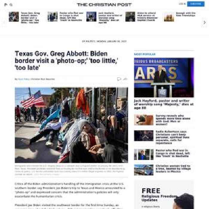 Biden border visit a 'photo-op;' 'too little,' 'too late,' Texas Gov. Greg Abbott says