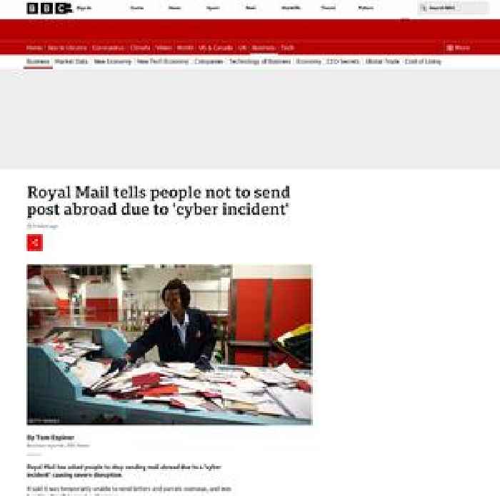 Royal Mail 'cyber-incident' hits overseas post