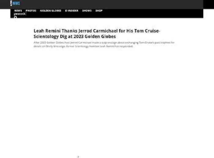 
                        Leah Remini Thanks Jerrod Carmichael for Tom Cruise-Scientology Dig
