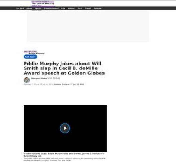 Eddie Murphy jokes about Will Smith slap in Cecil B. deMille Award speech at Golden Globes