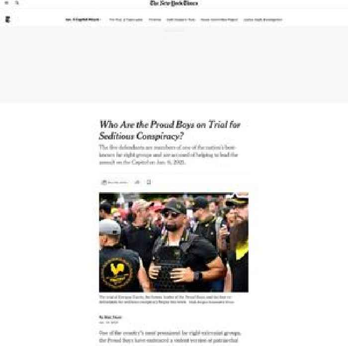 Who Are the Proud Boys on Trial for Seditious Conspiracy?