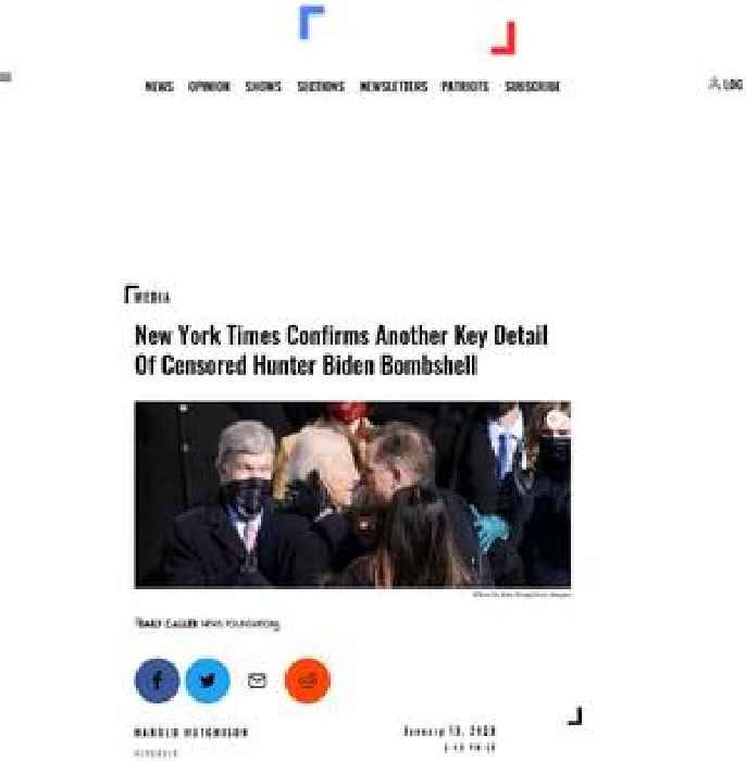 New York Times Confirms Another Key Detail Of Censored Hunter Biden Bombshell