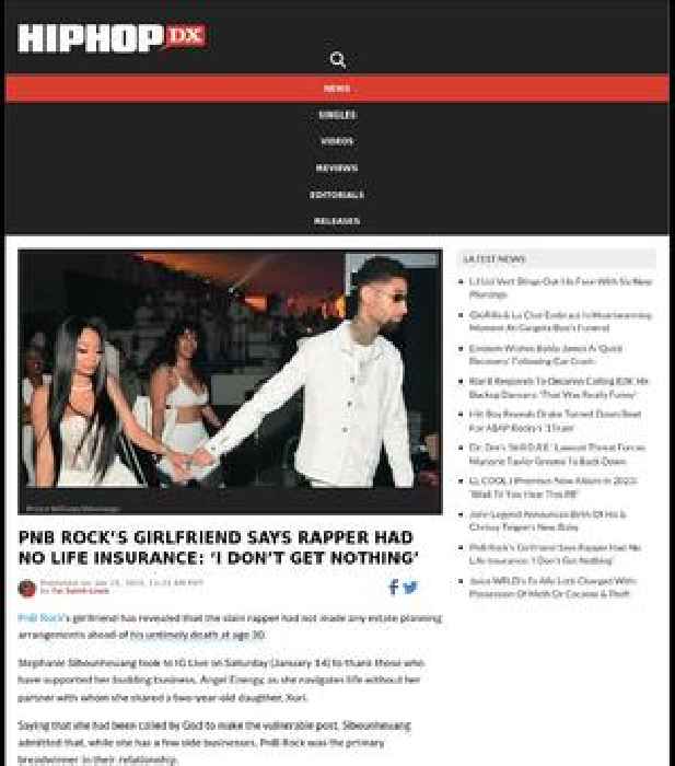 PnB Rock’s Girlfriend Says Rapper Had No Life Insurance: ‘I Don’t Get Nothing’