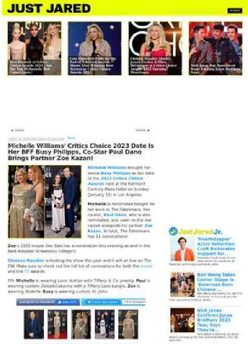 Michelle Williams' Critics Choice 2023 Date Is Her BFF Busy Philipps, Co-Star Paul Dano Brings Partner Zoe Kazan!