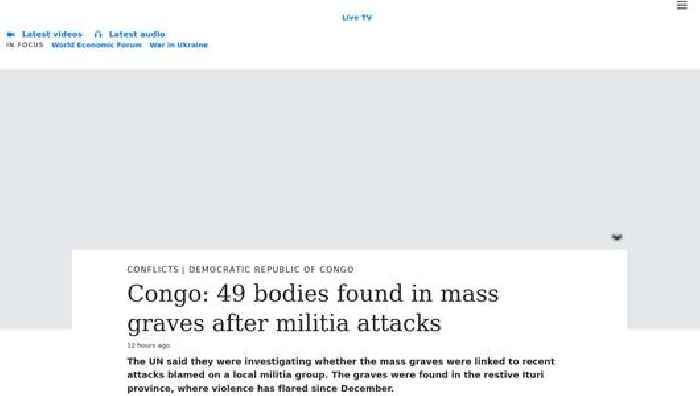 Congo: 49 bodies found in mass graves after militia attacks