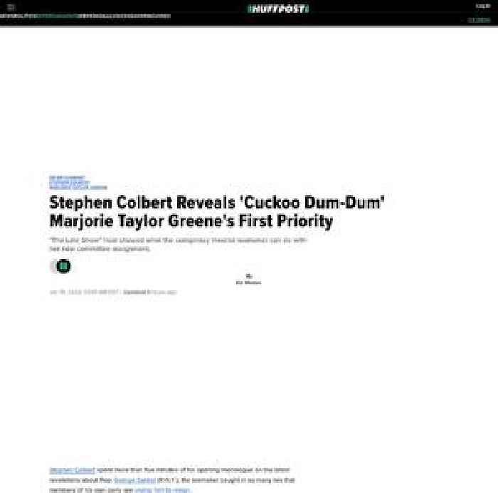 

    Stephen Colbert Reveals 'Cuckoo Dum-Dum' Marjorie Taylor Greene's First Priority

