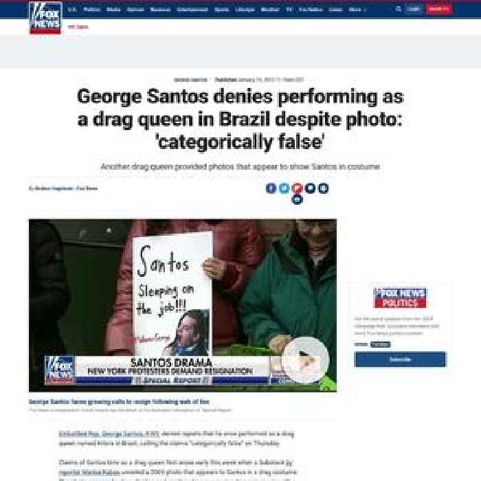 George Santos denies performing as a drag queen in Brazil despite photo: 'categorically false'