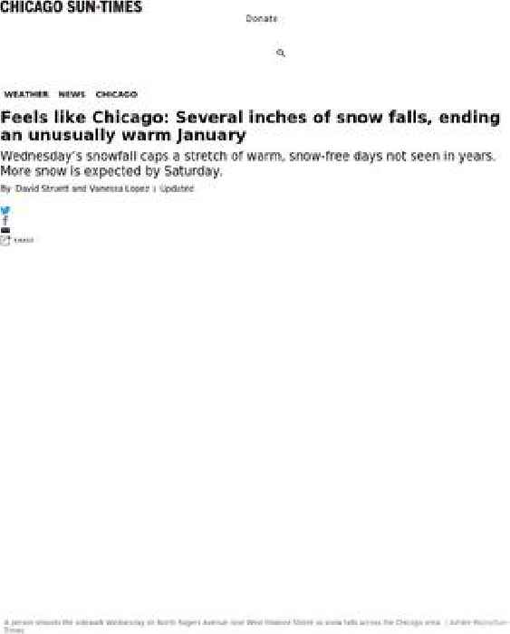 Chicago weather: Several inches of snow marks end of unusually warm, snowless January