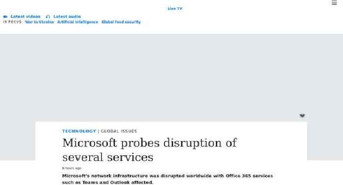 Microsoft probes disruption of several  services