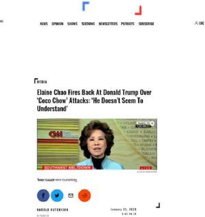 Elaine Chao Fires Back At Donald Trump Over ‘Coco Chow’ Attacks: ‘He Doesn’t Seem To Understand’