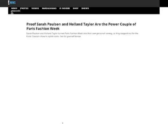 
                        Sarah Paulson & Holland Taylor Are Paris Fashion Week's Power Couple
