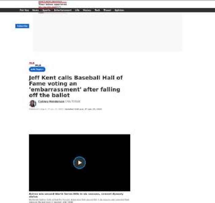 Jeff Kent calls Baseball Hall of Fame voting an 'embarrassment' after falling off the ballot