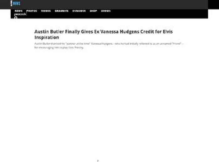
                        Austin Butler Finally Gives Ex Vanessa Hudgens Credit for Elvis Inspo
