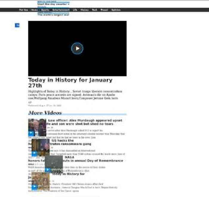 Today in History for January 27th