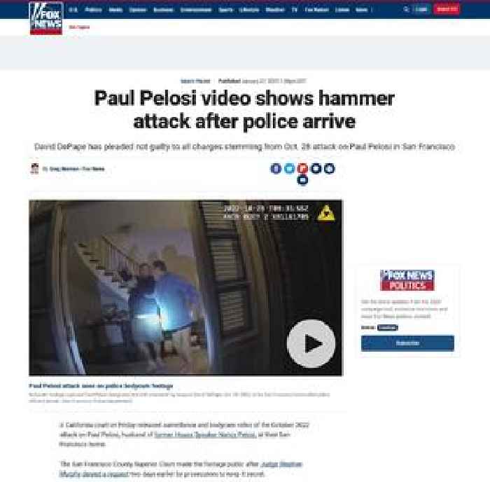 Paul Pelosi video shows hammer attack after police arrive