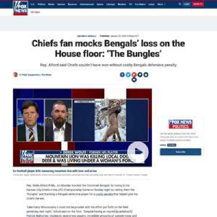Chiefs fan mocks Bengals’ loss on the House floor: ‘The Bungles’