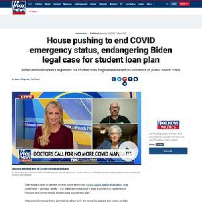 House pushing to end COVID emergency status, endangering Biden legal case for student loan plan
