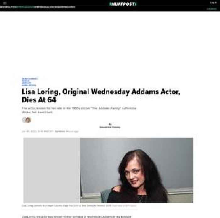 

    Lisa Loring, Original Wednesday Addams Actor, Dies At 64

