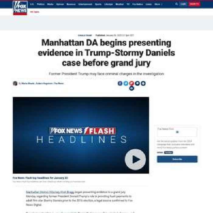 Manhattan DA begins presenting evidence in Trump-Stormy Daniels case before grand jury