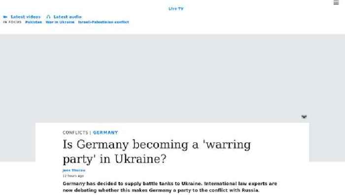 Is Germany becoming a 'warring party' in Ukraine?