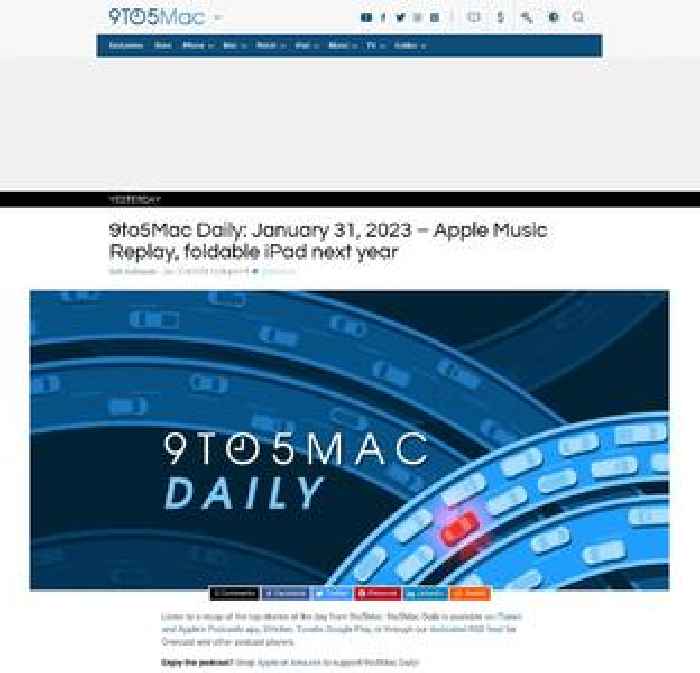9to5Mac Daily: January 31, 2023 – Apple Music Replay, foldable iPad next year