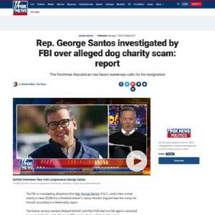 Rep. George Santos investigated by FBI over alleged dog charity scam: report