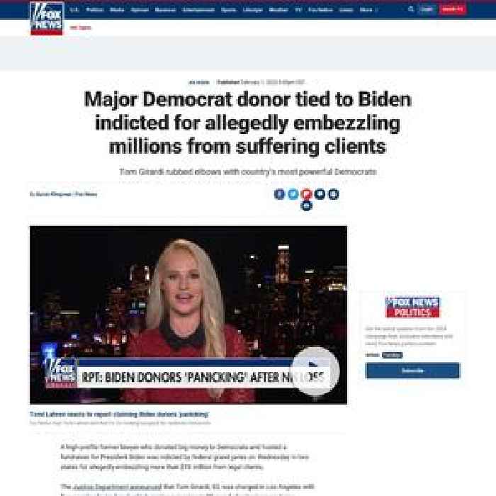 Major Democrat donor tied to Biden indicted for allegedly embezzling millions from suffering clients