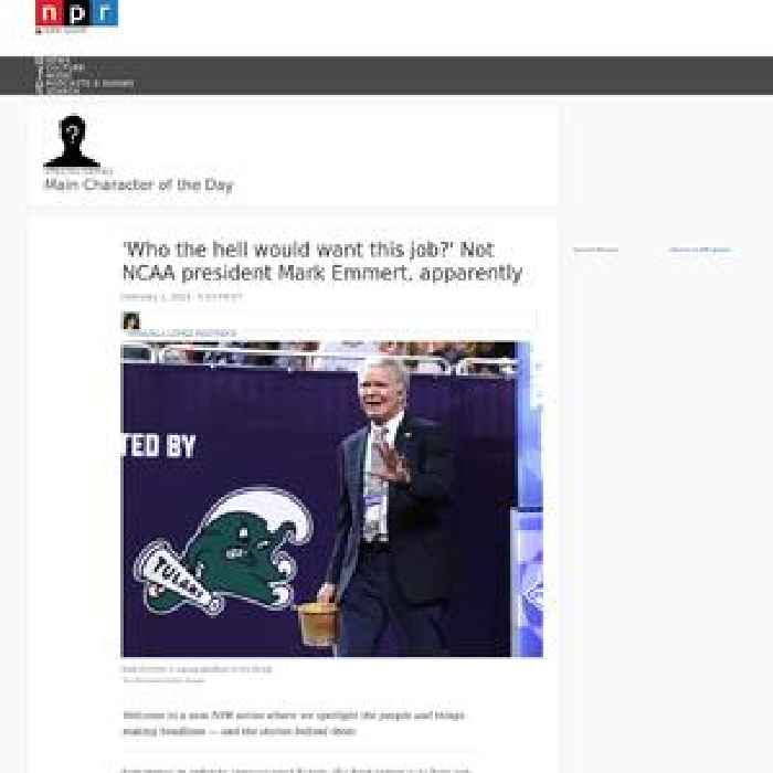 'Who the hell would want this job?' Not NCAA president Mark Emmert, apparently