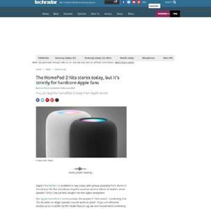 The HomePod 2 hits stores today, but it's strictly for hardcore Apple fans
