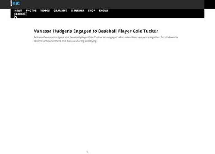 
                        Vanessa Hudgens Engaged to Baseball Player Cole Tucker
