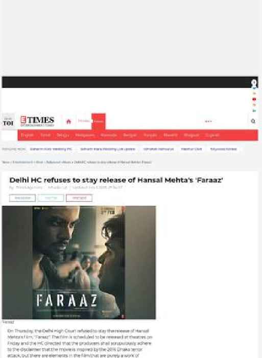 Delhi HC refuses to stay release of Faraaz