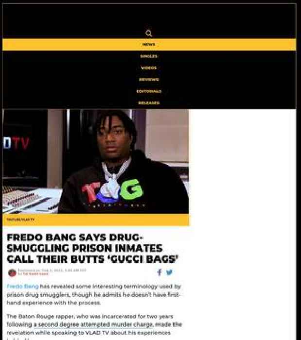Fredo Bang Says Drug-Smuggling Prison Inmates Call Their Butts ‘Gucci Bags’
