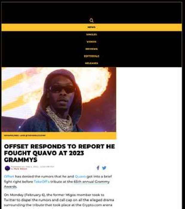 Offset Responds To Report He Fought Quavo At 2023 Grammys