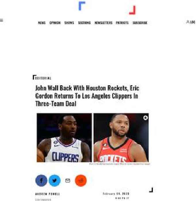 John Wall Back With Houston Rockets, Eric Gordon Returns To Los Angeles Clippers In Three-Team Deal