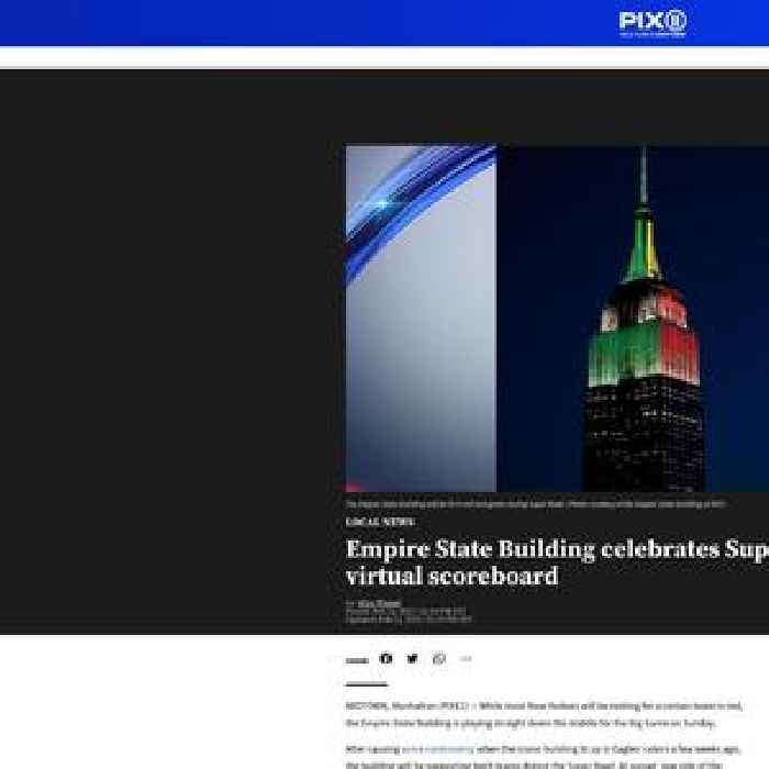 Empire State Building celebrates Super Bowl with virtual scoreboard
